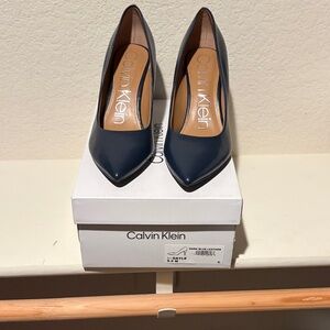 Calvin Klein Navy Heels